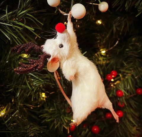 Hanging Reindeer Christmas Mouse