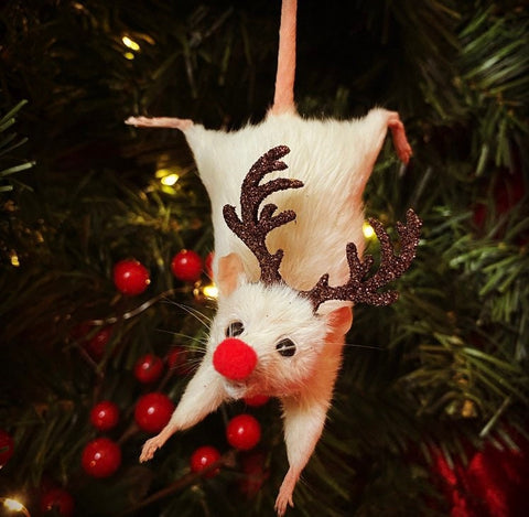 Dangling Reindeer Christmas Mouse