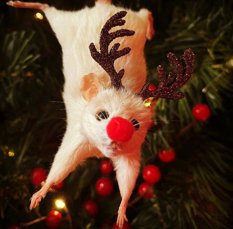 Dangling Reindeer Christmas Mouse